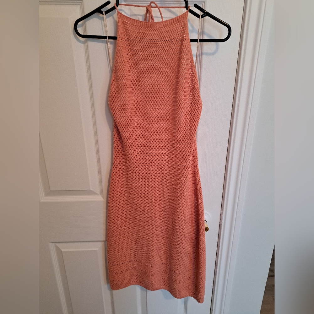 Wildfred Cotton Crochet Midi Coral